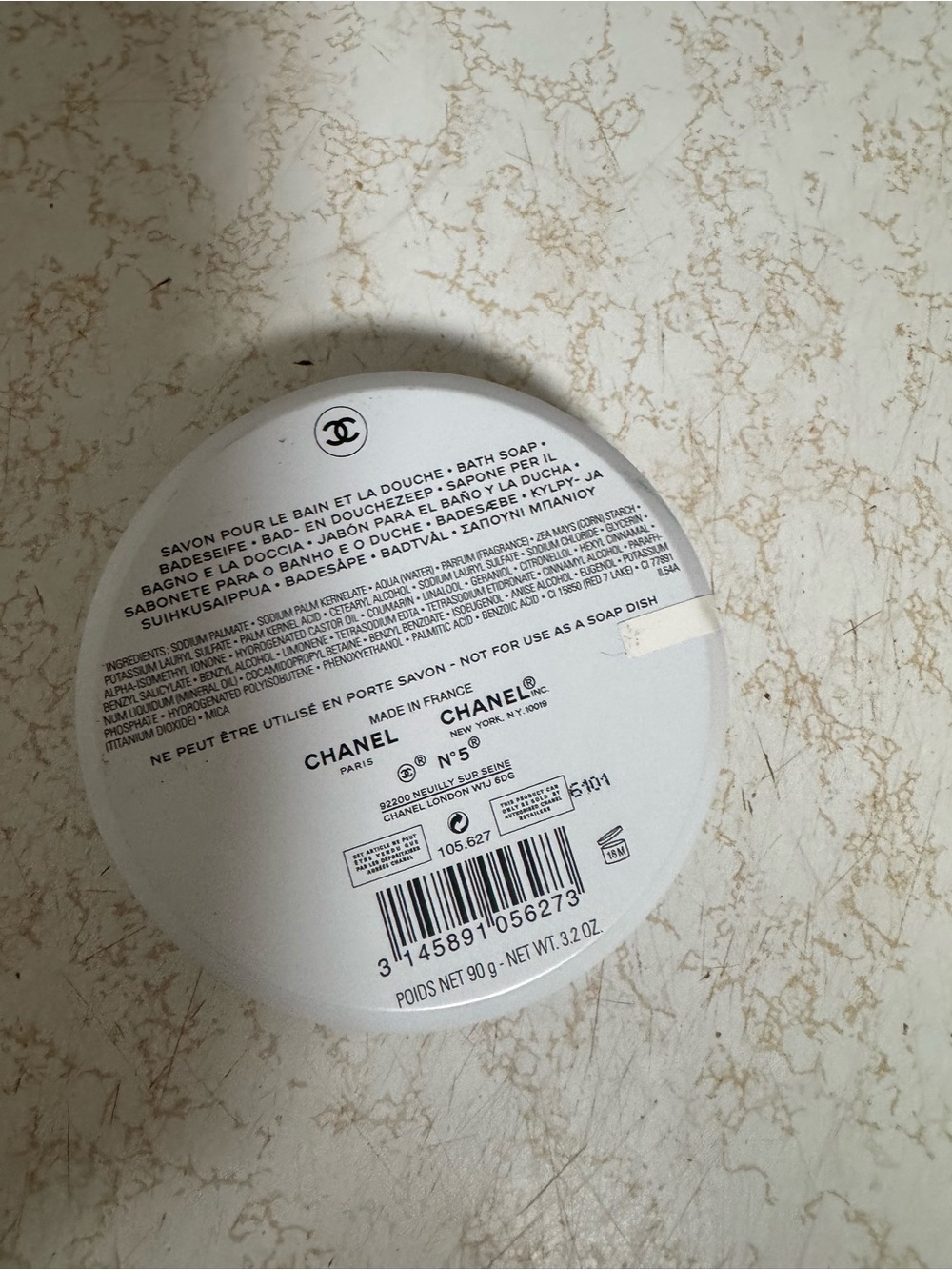 CHANEL N°5 White Round Soap - Picture 3 of 3